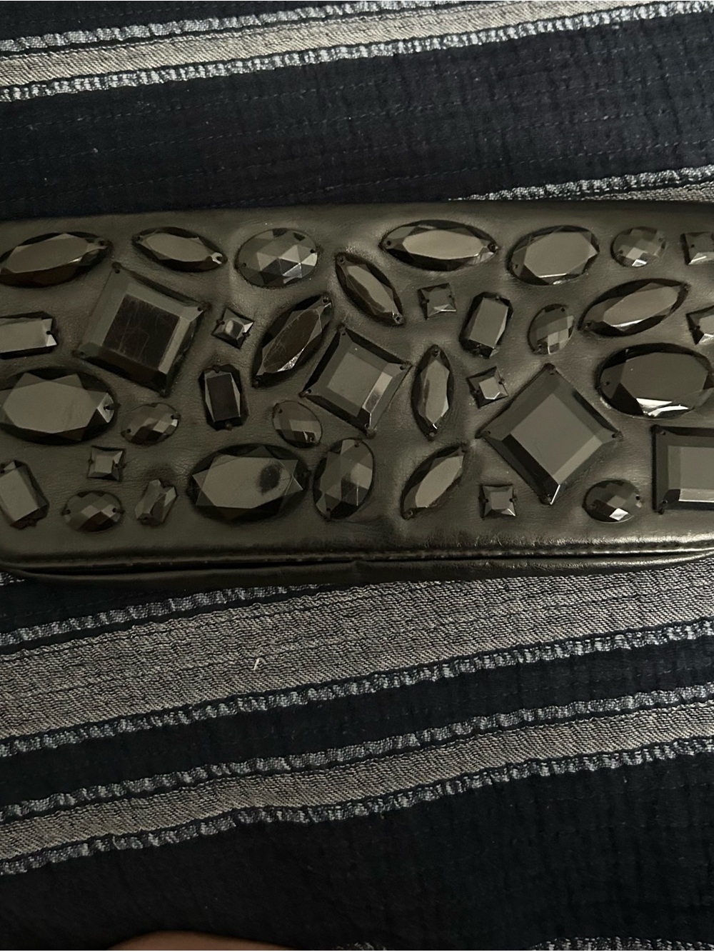 Black Jeweled Evening Clutch